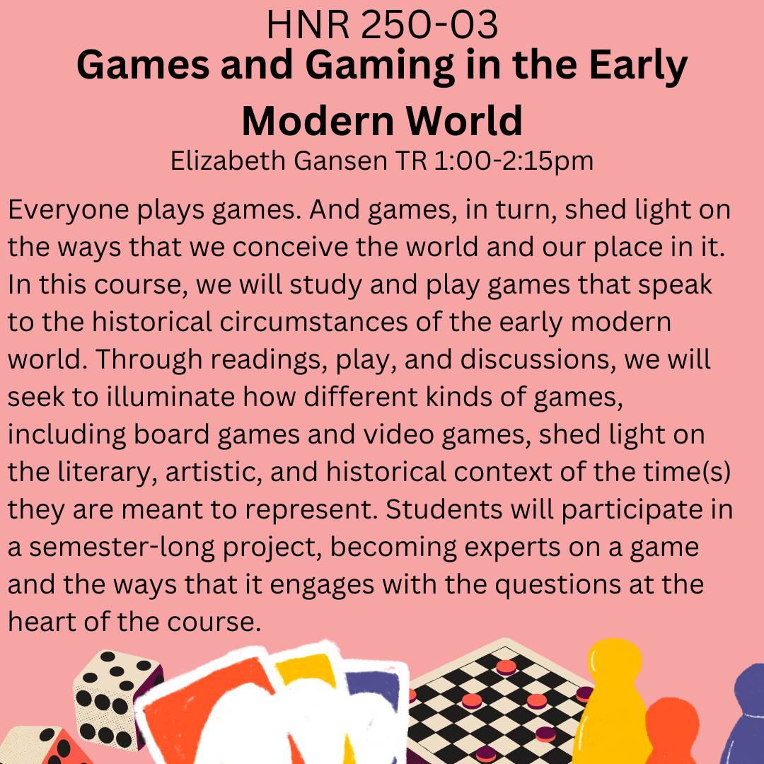 course description HNR 250-03